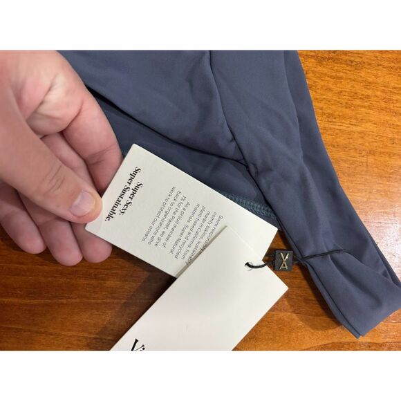 Vitamin A Bikini Bottom Women's Size 12 XL Blue High Leg Cheeky NWT Spring Break - Picture 4 of 5